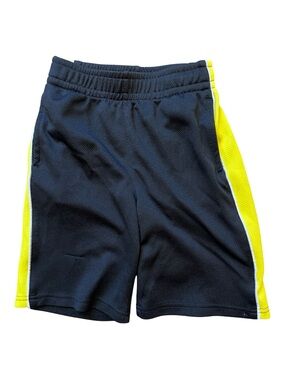365 Kids from Garanimals Boys' Athletic Shorts, Black/Yellow, Size 5.